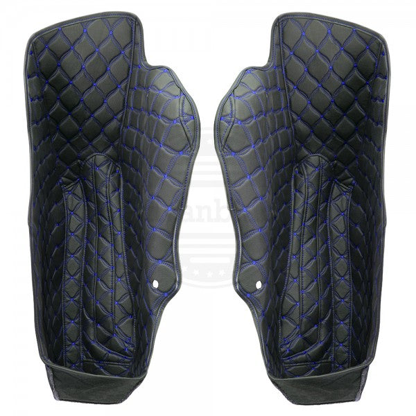 Black Stitched Synthetic Leather Liner – Fits Harley Stretched Saddlebags 2014+