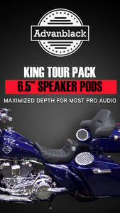 Color Matched 6.5" Speaker Pods for Advanblack and OEM Harley King Tour Packs