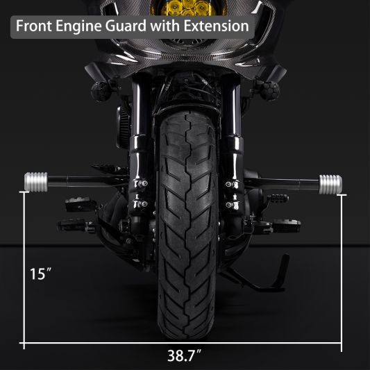 Chrome ProTek Front Performance High Way Peg Two Step Crash Bar for Harley Touring