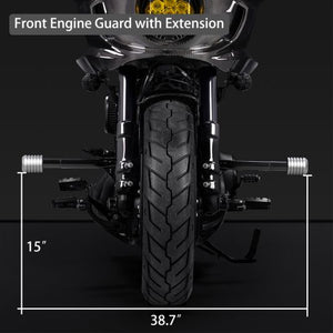 Chrome ProTek Front Performance High Way Peg Two Step Crash Bar for Harley Touring