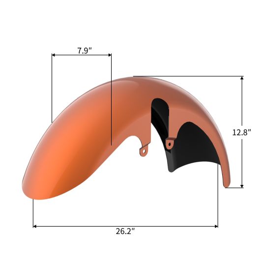 Advanblack Color-Matched 18" Wide Fat Tire Front Fender