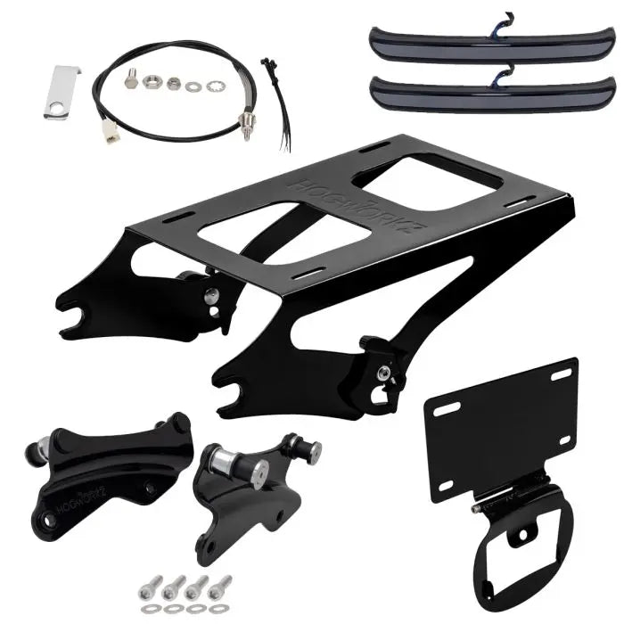 Black Detachable Tour Pack Luggage Conversion Kit for Harley