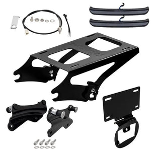 OUMURS Detachable Tour Pack Luggage Rack With 4-Point Docking Hardware Kit For Harley Touring 2014-2023 - Road Glide, Street Glide, Road King - Chrome