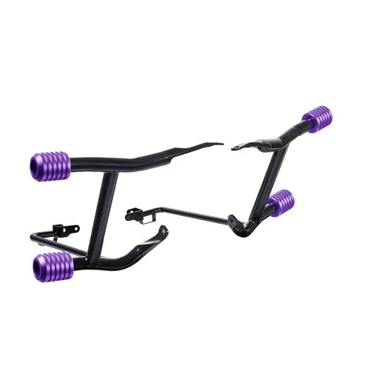 Black ProTek Rear Performance Crash Bar Saddlebags Guards for '14-'25 Harley Touring