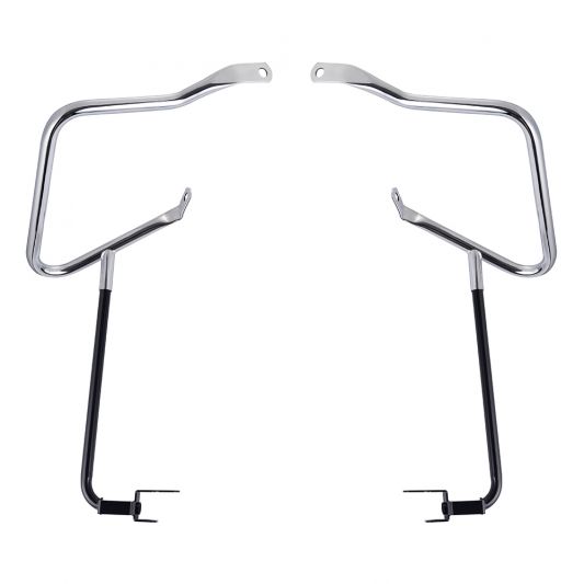 Rear Saddlebag Guard Kit For 2004-2008 Harley Davidson Touring – Chrome Steel, Cavalry RG4
