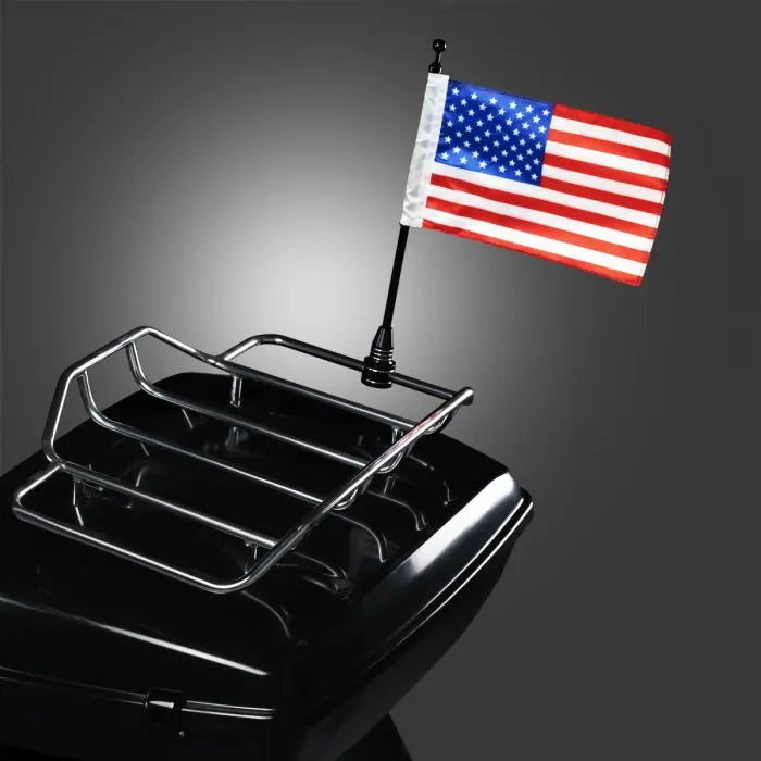 USA Flag / Pole with Luggage Rack Mount for Harley-Davidson