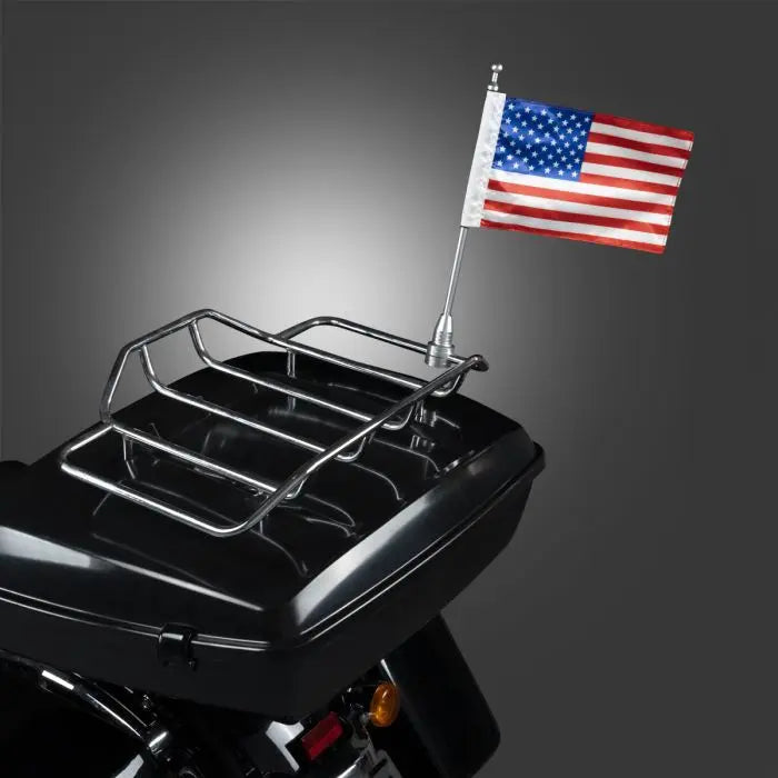 USA Flag / Pole with Luggage Rack Mount for Harley-Davidson