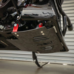 Load image into Gallery viewer, 2024+ Touring Skid Plate - Real Forged Carbon W/ Red Brackets
