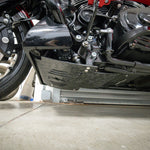 Load image into Gallery viewer, 2024+ Touring Skid Plate - Real Forged Carbon W/ Black Brackets
