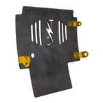 Load image into Gallery viewer, 2024+ Touring Skid Plate - Real Forged Carbon W/ Gold Brackets
