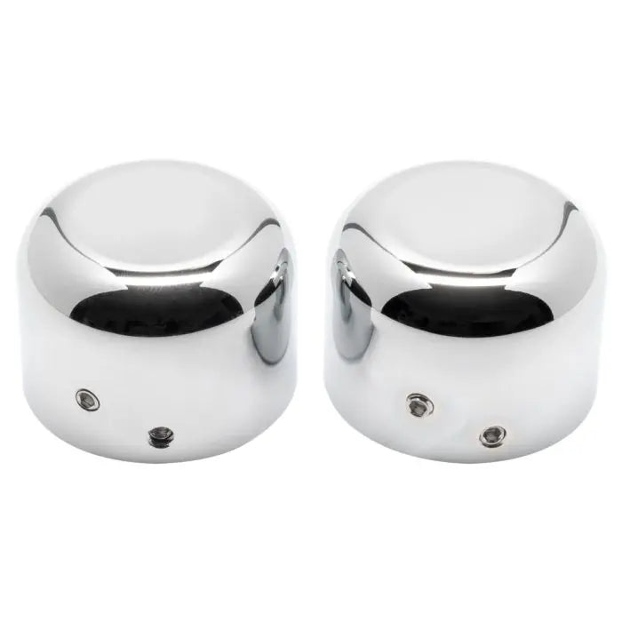 KACEPAR Front Axle Nut Covers For Harley – Black Aluminum CNC Caps For Sportster, Softail, Dyna, Touring & More