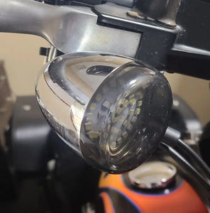 Smoked Turn Signal Bullet Style Lens Covers for Harley-Davidson