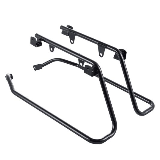 BLACK HARD SADDLEBAGS CONVERSION BRACKETS FOR M8 Harley Low Rider S/ ST with OEM Exhaust