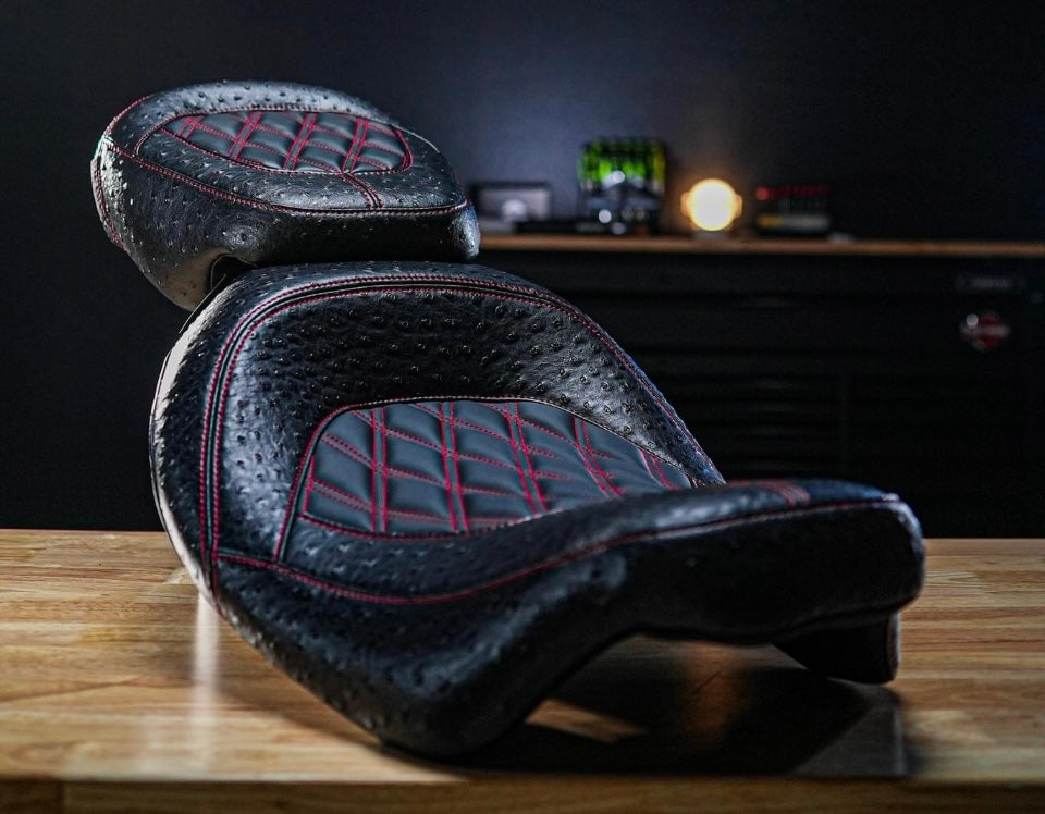 Quest Low Profile Custom Stitching Seat for Harley Touring