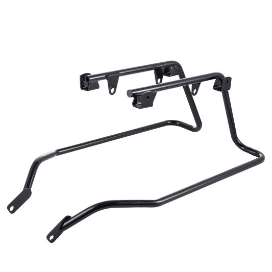 BLACK HARD SADDLEBAGS CONVERSION BRACKETS FOR M8 Harley Low Rider S/ ST with OEM Exhaust