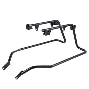 BLACK HARD SADDLEBAGS CONVERSION BRACKETS FOR M8 Harley Low Rider S/ ST with OEM Exhaust