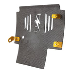 Load image into Gallery viewer, 2024+ Touring Skid Plate - Real Woven Carbon W/ Gold Brackets
