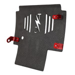 Load image into Gallery viewer, 2024+ Touring Skid Plate - Real Woven Carbon W/ Red Brackets
