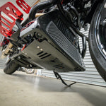 Load image into Gallery viewer, 2024+ Touring Skid Plate - Real Woven Carbon W/ Red Brackets
