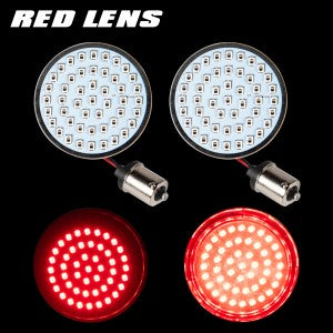 Red Rear "HALO" LED Turn Signals 1157