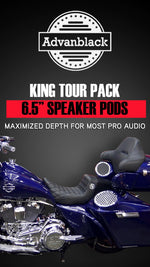 Load image into Gallery viewer, Color Matched 6.5&quot; Speaker Pods for Advanblack and OEM Harley King Tour Packs
