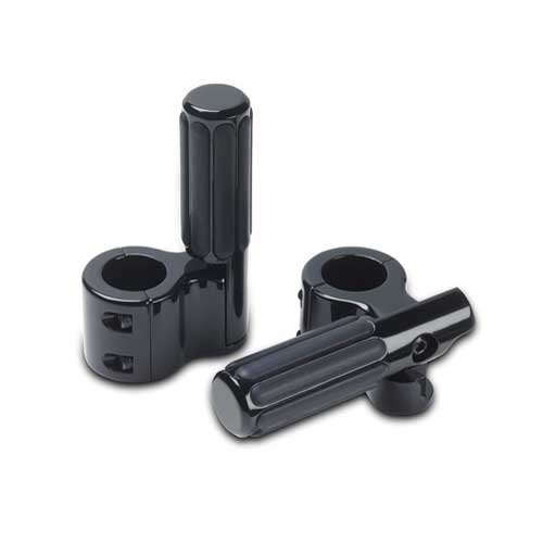 BL820 – Black Powder Coated Clamp-on Foot Peg with Rubber Strips –