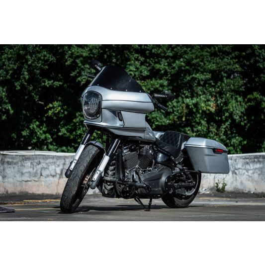 BLACK HARD SADDLEBAGS CONVERSION BRACKETS FOR M8 Harley Low Rider