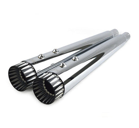 CFR 4.5" Chrome Contrast Cut Tips Tapered Mufflers