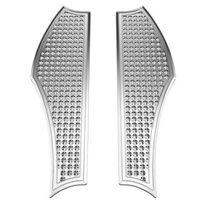 ADVANBLACK Black or CHROME VENGEANCE FRONT RIDER FLOORBOARDS FOR HARLEY TOURING & SOFTAIL