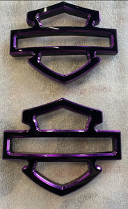 2-Piece Gloss Black CVO Custom Tank Emblems For Harley 5-6 Gallon Tanks
